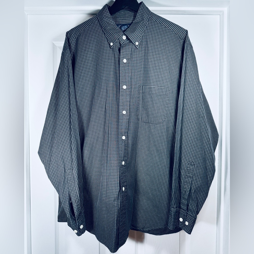 Brooks Brothers Black and White Checkered Shirt